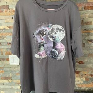 Graphic Pigeon Print Short Sleeve Tee